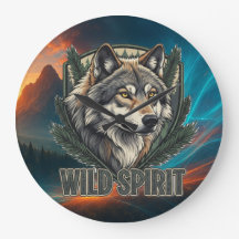 Wild Spirit Wolf – Wall Clock