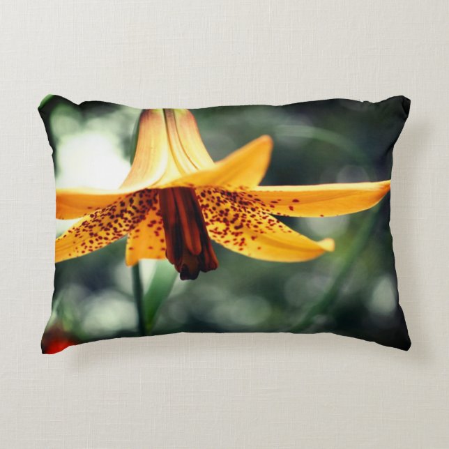 Wild Spotted Canadian Lily Flower  Accent Pillow (Front)