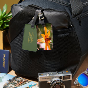 Wild Spotted Canadian Lily Flower Personalized Luggage Tag