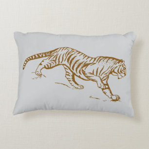 Wild Sprint Pillow – Fierce Running Tiger