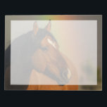 Wild Stallion, Golden Light and Rainbow Notepad<br><div class="desc">Wild Stallion,  Golden Light and Rainbow</div>