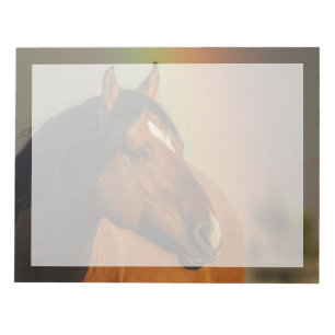 Wild Stallion, Golden Light and Rainbow Notepad