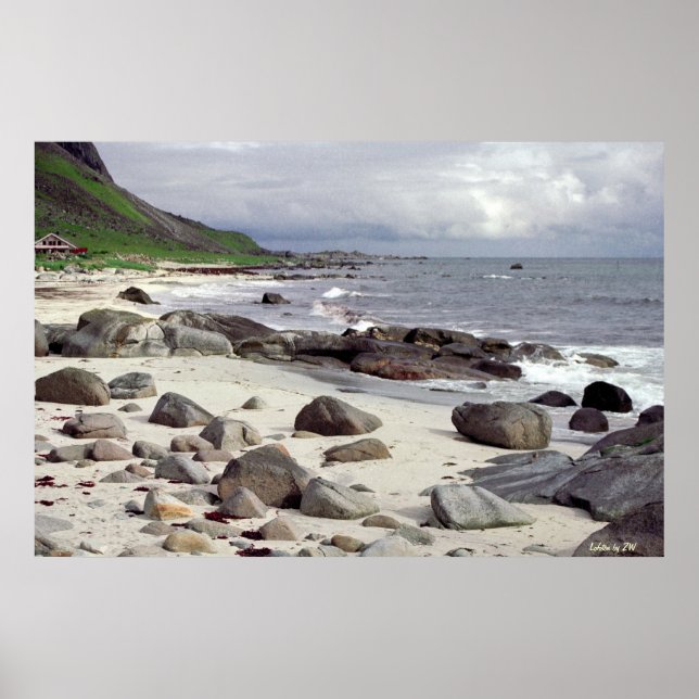 Wild Stony Beach in Norway Poster (Front)