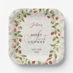 WILD STRAW BERRY SWEET BABY SHOWER PAPER PLATE