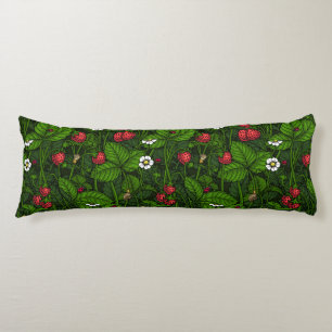 Wild strawberries body pillow