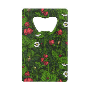 Wild strawberries credit card bottle opener