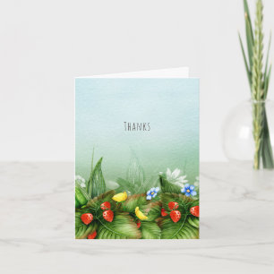 Wild strawberries in a meadow sweet thank you