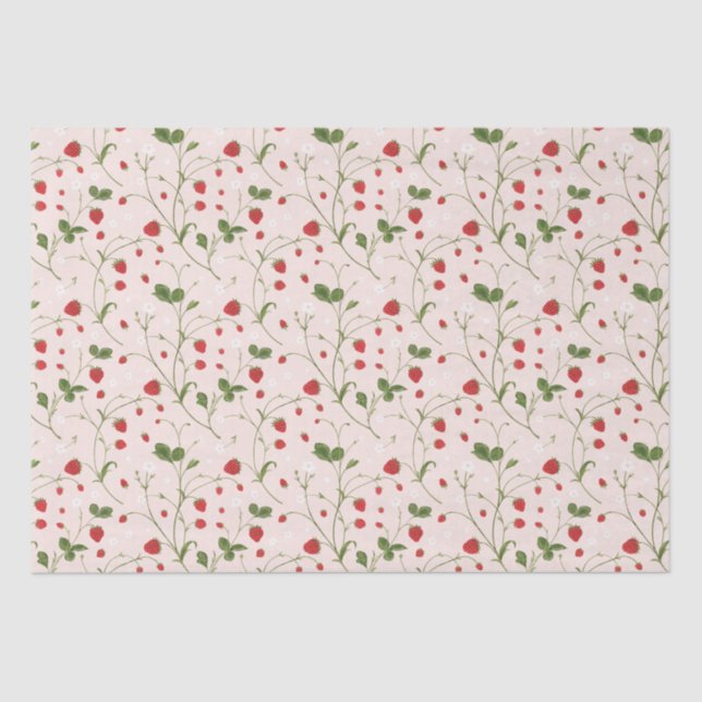 Wild Strawberries (Linen) – Tissue Paper (Front)
