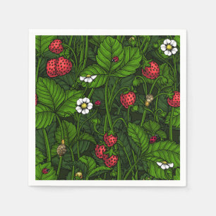 Wild strawberries napkin