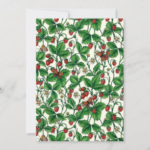Wild strawberries on off white