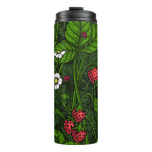 Wild strawberries thermal tumbler