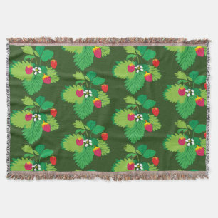 Wild Strawberries  Throw Blanket