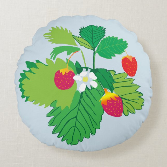 Wild Strawberries  throw cushion (Front)