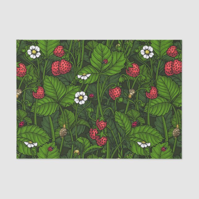 Wild strawberries tissue paper (Front)
