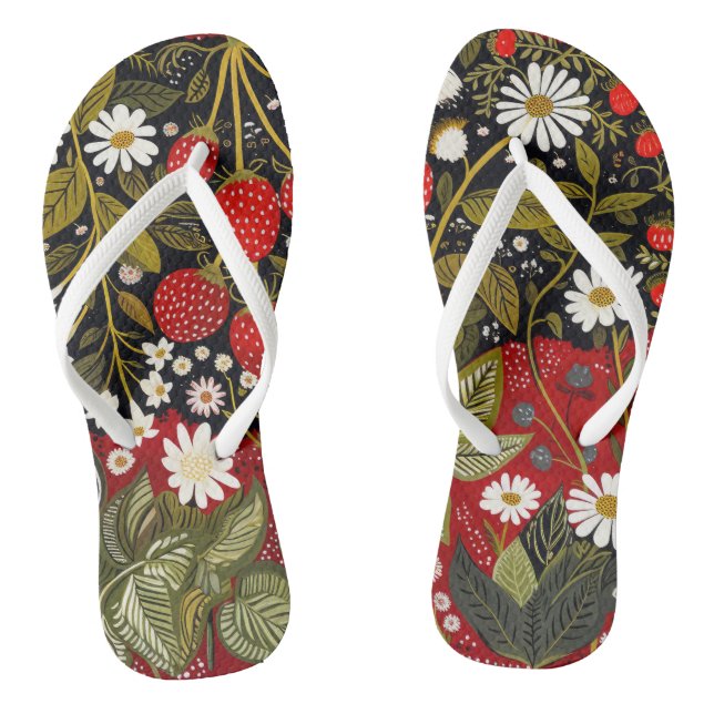 Wild Strawberry Flip Flops (Footbed)