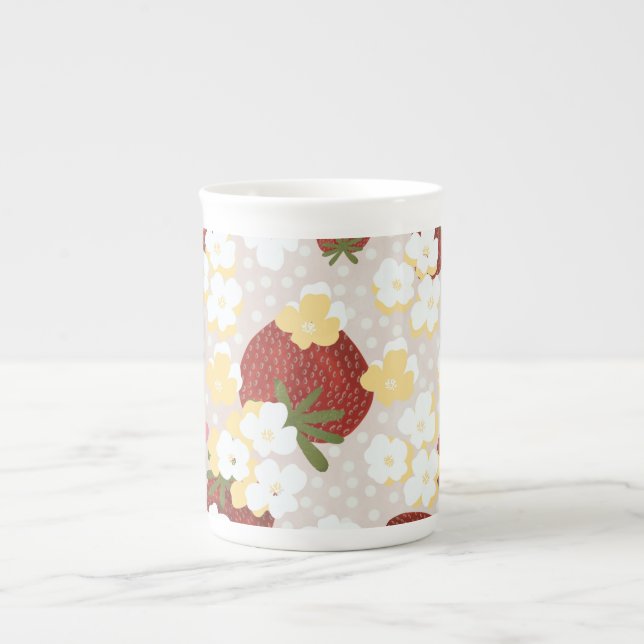 Wild Strawberry Flower Tall Mug (Devant)