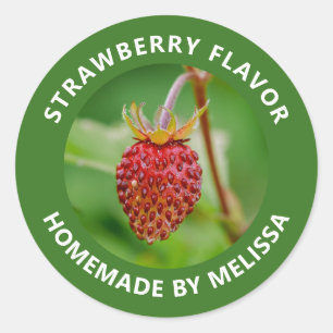Wild Strawberry Photo Homemade Product Flavour Classic Round Sticker