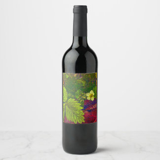 Wild Strawberry Plant Wine Label
