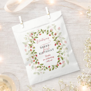WILD STRAWBERRY SWEET BABY BIRTHDAY FAVOUR BAG