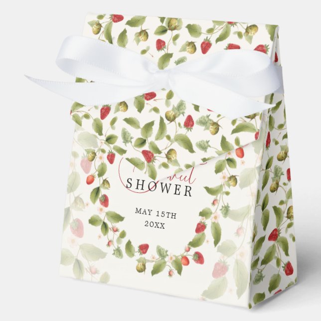 WILD STRAWBERRY SWEET BABY SHOWER FAVOR BOX (Front)