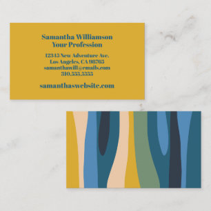 Wild Stripes Colourful Modern Abstract Pattern Business Card