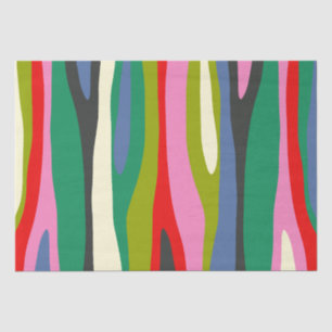 Wild Stripes Modern Multicolor Abstract Pattern Tissue Paper