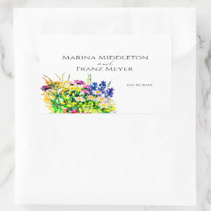 Wild summer flowers classic round sticker