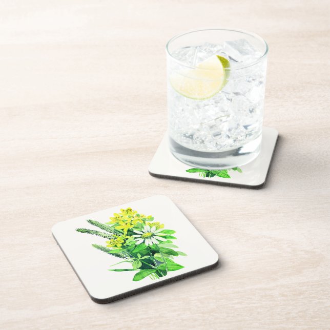 Wild summer flowers  coaster (Right Side)