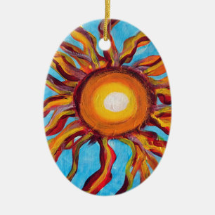 Wild Sun Ceramic Ornament