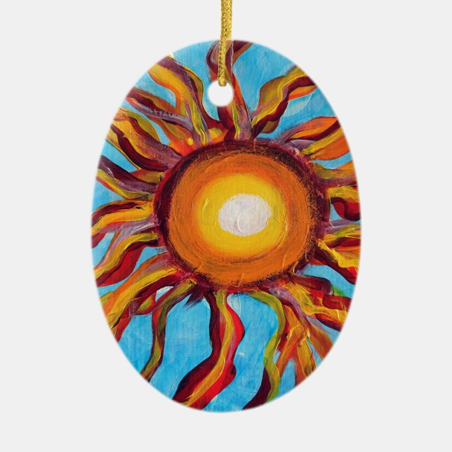 Wild Sun Ceramic Ornament (Front)