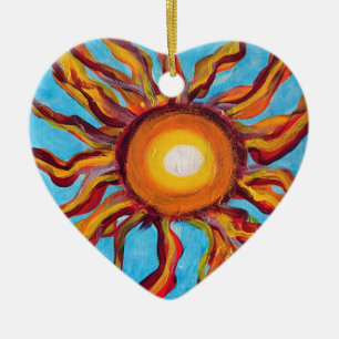 Wild Sun Ceramic Ornament