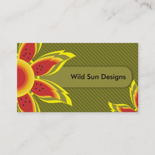 Wild Sun Designs Cartes de visite. (Devant)