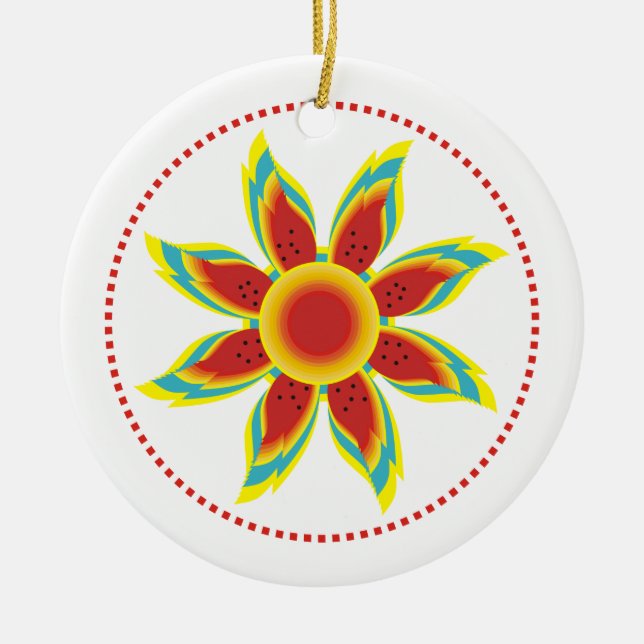 Wild sunflower custom ornament (Front)