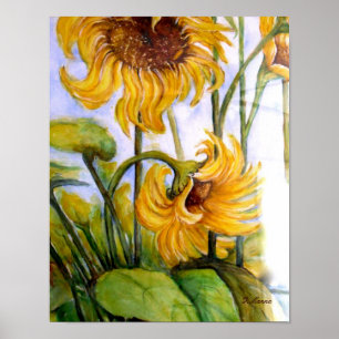 Wild Sunflowers Poster