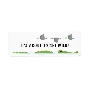 Wild Swamp Gator and Ducks Envelope Seal