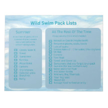 Wild Swimmers Pack List Pages