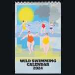 WILD SWIMMING CALENDAR 2024<br><div class="desc">An original, fun, fully illustrated Wild Swimming Calendar for 2024. The perfect gift for anyone who loves cold water dips or long summer swims. This calendar captures the fun to be had when swimming in the sea, we're all a bit nuts about how good it feels and how those mindful...</div>