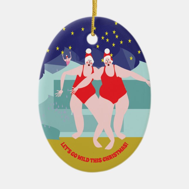 Wild Swimming Christmas decoration (Front)