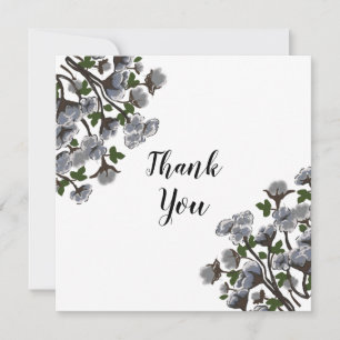 Wild Texas Cotton    Thank You Card