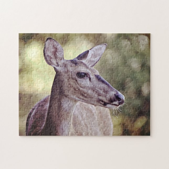 Wild Texas Deer Close Pretty Eyes Puzzle (Horizontal)