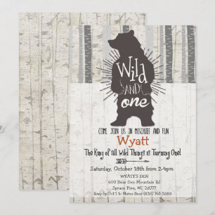 Wild Thing Big Bear Première Invitation d'annivers