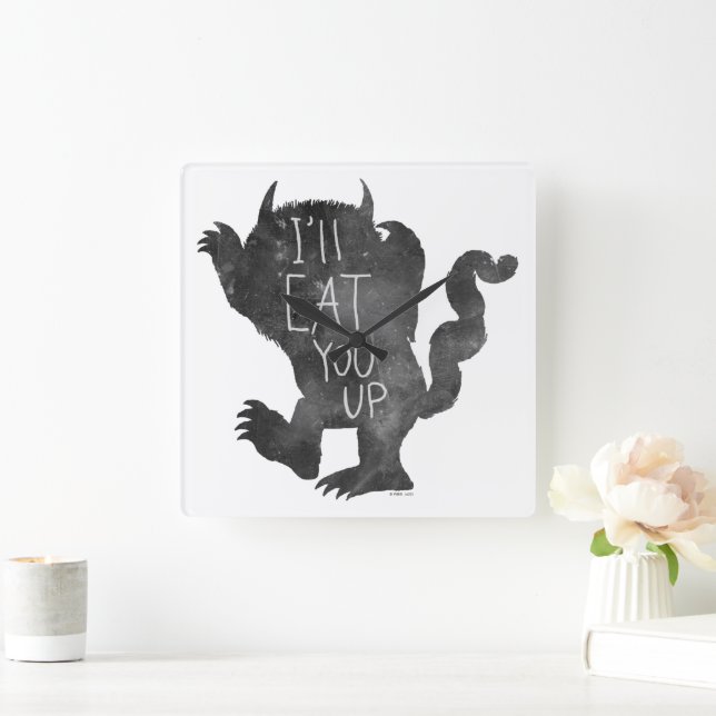 Wild Thing | I'll Eat You Up Square Wall Clock (Home)