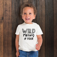 Wild Thing Number Quote Funny Leopard Print