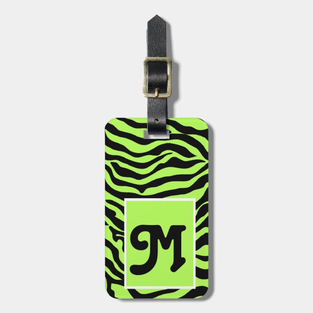Wild Thing Zebra Print Personalized Luggage TagFun Tag (Front Vertical)