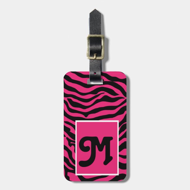 Wild Thing Zebra Print Personalized Luggage TagFun Tag (Front Vertical)