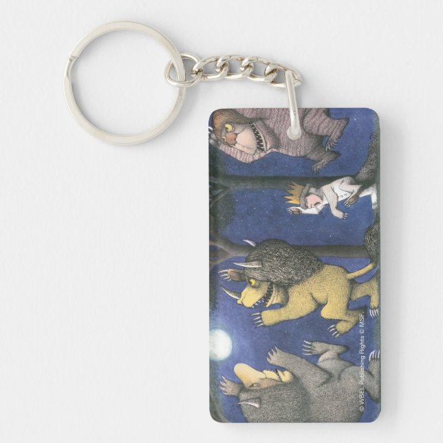 Wild Things and Max Dancing in Moonlight Keychain (Front)