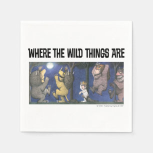 Wild Things and Max Dancing in Moonlight Napkin