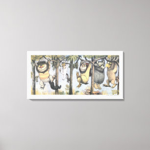 Wild Things and Max Swinging From Trees Canvas Print