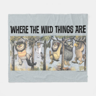 Wild Things and Max Swinging From Trees Fleece Blanket
