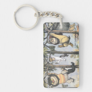 Wild Things and Max Swinging From Trees Keychain